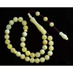 Islamic 33 Prayer Butter ROUND Baltic amber 9MM beads