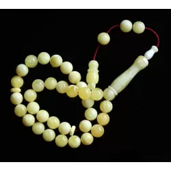 Islamic 33 Prayer Butter ROUND Baltic amber 8MM beads