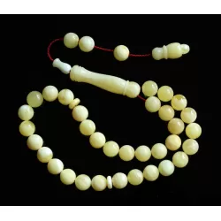 Islamic 33 Prayer Butter ROUND Baltic amber 8MM beads
