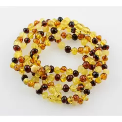5 Multi Baltic Amber Anklets 25cm
