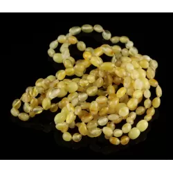 10 Butter BEANS Baltic amber adult bracelets 18cm