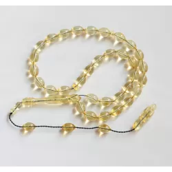 Islamic 33 Baltic amber Prayer OLIVE 7MM beads