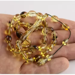 Islamic 33 Baltic amber Prayer OLIVE beads
