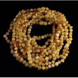 10 Unpolished Mix BAROQUE Baby teething Baltic amber necklaces 32cm