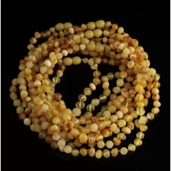 10 Unpolished Mix BAROQUE Baby teething Baltic amber necklaces 32cm
