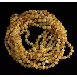10 Unpolished Mix BAROQUE Baby teething Baltic amber necklaces 32cm