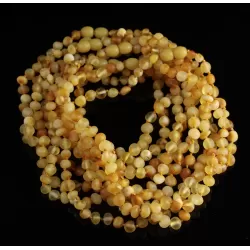 10 Unpolished Mix BAROQUE Baby teething Baltic amber necklaces 32cm