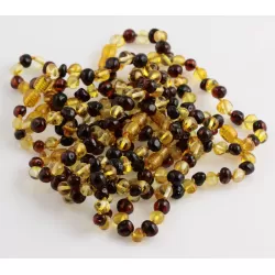 10 Multi BAROQUE Baltic amber adult bracelets 19cm