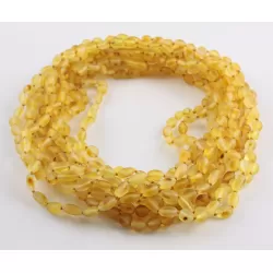 10 Raw Honey BEANS Baltic amber adult necklaces 45cm