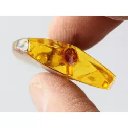 Rare Stalactite Free-Shaped Baltic Amber Stone