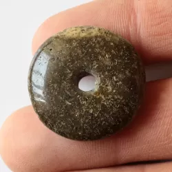Donut shape Baltic amber pendant medallion