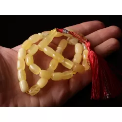 Islamic 33 BARREL Prayer BALTIC AMBER Beads Muslim Rosary