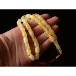 Islamic 33 BARREL Prayer BALTIC AMBER Beads Muslim Rosary