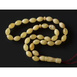 Islamic 33 OLIVE Prayer BALTIC AMBER 6MM Beads Muslim Rosary