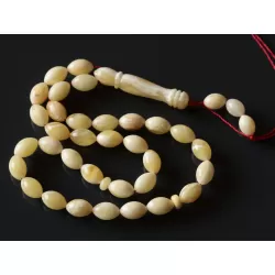 Islamic 33 OLIVE Prayer BALTIC AMBER 6MM Beads Muslim Rosary