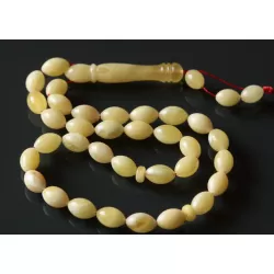 Islamic 33 OLIVE Prayer BALTIC AMBER 6MM Beads Muslim Rosary