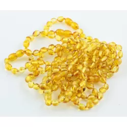 10 Lemon BEANS Baltic amber adult bracelets 19cm