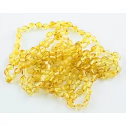 10 Lemon BEANS Baltic amber adult bracelets 19cm