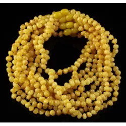10 Butter BAROQUE Baby teething Baltic amber necklaces 32cm