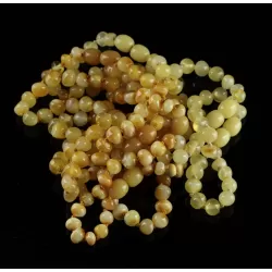 10 Butter BAROQUE Baltic amber teething bracelets 14cm