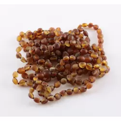 10 Raw Cognac BEANS Baltic amber adult bracelets 18cm