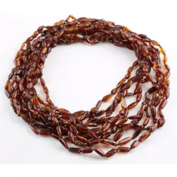 10 Cognac BEANS Baltic amber adult wholesale necklaces 50cm