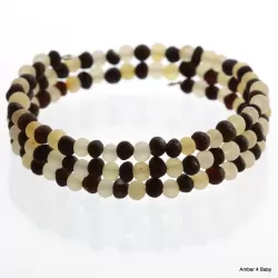 Raw Memory wire Baltic Amber Bracelet for Adults