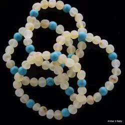 Raw Gemstone Baltic Amber Teething Bracelet for Babies