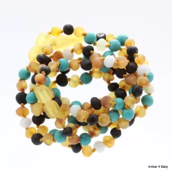 Raw Gemstone Baltic Amber Teething Necklace for Baby