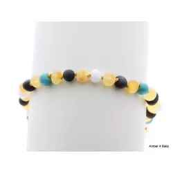 Raw Gemstone Baltic Amber Teething Necklace for Baby