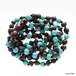 Raw Gemstone Baltic Amber Teething Necklace for Baby
