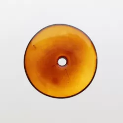 Donut shape Baltic amber pendant medallion