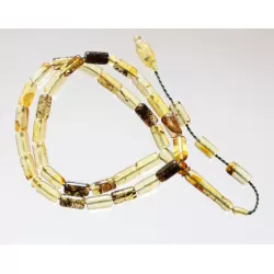 Islamic 33 BARREL Prayer BALTIC AMBER Beads Muslim Rosary