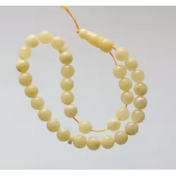 Islamic 33 Prayer Milk ROUND Baltic amber 7MM beads