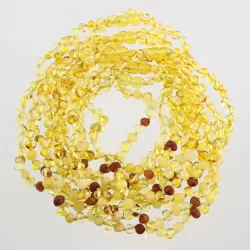 10 BAROQUE Baltic amber teething necklaces 33cm