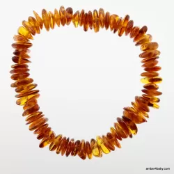 Cognac Chips Baltic Amber Stretch Bracelet 18cm