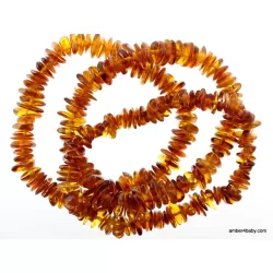 Cognac Chips Baltic Amber Stretch Bracelet 18cm