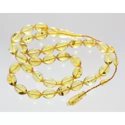 Islamic 33 Prayer OLIVE Baltic amber beads
