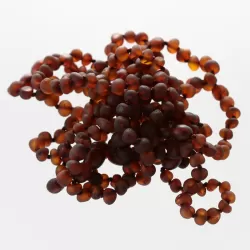 10 Raw Ruby BAROQUE Baltic amber teething bracelets 16cm