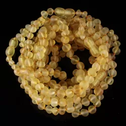 10 Raw Lemon BAROQUE Baltic Amber Bracelet 21cm