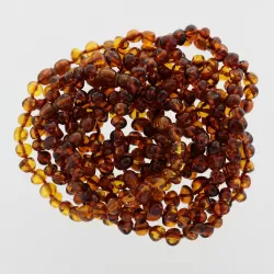 10 Pop Cognac Baltic Amber Anklets 25cm