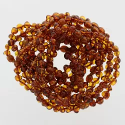 10 Pop Cognac Baltic Amber Anklets 25cm