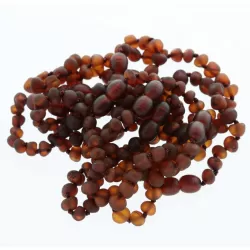 10 Raw Ruby BAROQUE Baltic amber teething bracelets 14cm