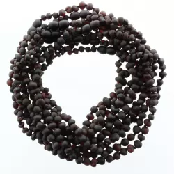 10 Raw Cherry BAROQUE Baby teething Baltic amber necklaces 32cm