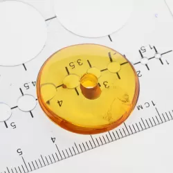 Donut shape Baltic amber pendant medallion