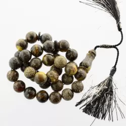 Massive Islamic 33 Prayer ROUND Baltic amber 15MM beads