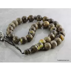 Massive Islamic 33 Prayer ROUND Baltic amber 15MM beads