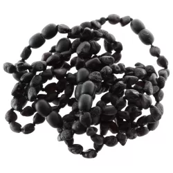 10 Raw Cherry BEANS Baltic amber teething Baby bracelets 14cm