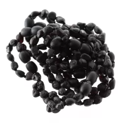 10 Raw Cherry BEANS Baltic amber teething Baby bracelets 14cm