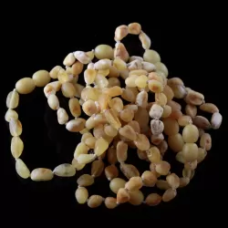 10 Raw Butter BEANS Baltic amber teething Baby bracelets 14cm
